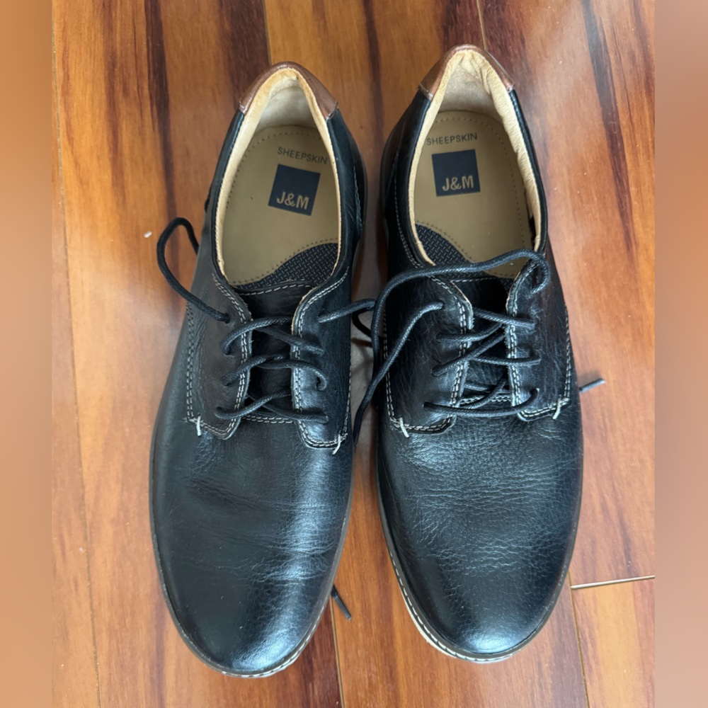 Jonson and Murphy Black Leather Men's Shoes size 10.5